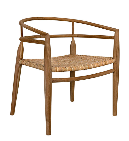 Allred Collaborative - Noir - Finley Chair with Rattan - Teak - Finley Chair with Rattan - Teak - GCHA212T