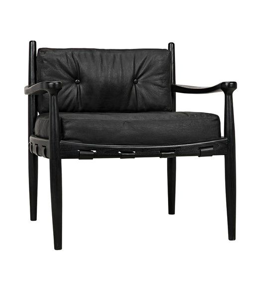 Allred Collaborative - Noir - Fogel Lounge Chair - Charcoal Black - Fogel Lounge Chair - Charcoal Black - AE-42CHB