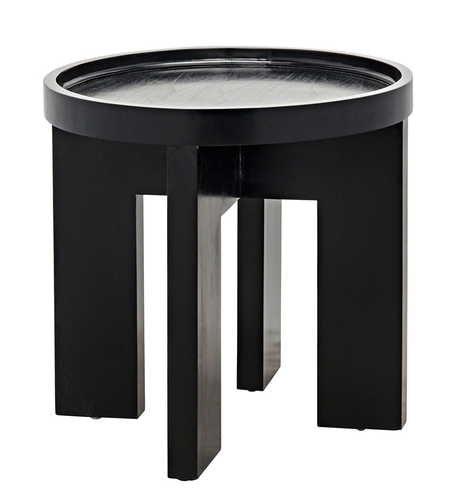 Allred Collaborative - Noir - Gavin Side Tables - Hand Rubbed Black - Gavin Side Tables - Hand Rubbed Black - GTAB793HB