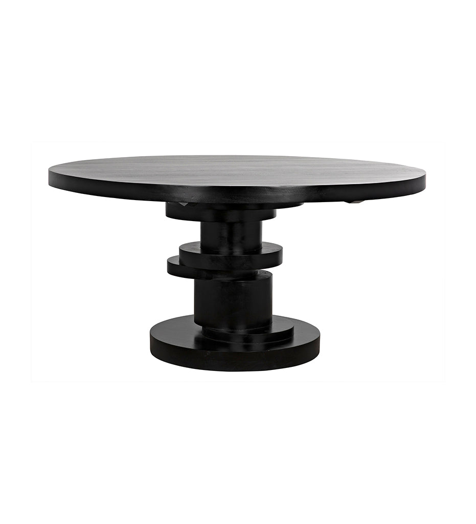 Allred Collaborative - Noir - Hugo Dining Table - Hand Rubbed Black - Hugo Dining Table - Hand Rubbed Black - GTAB558HB