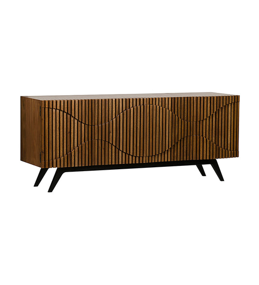 Allred Collaborative - Noir - Illusion Sideboard with Steel Base - Dark Walnut - Illusion Sideboard with Steel Base - Dark Walnut - GCON244DW