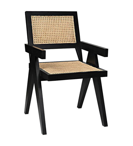 Allred Collaborative - Noir - Jude Chair with Caning - Black - Jude Chair with Caning - Black - GCHA278B