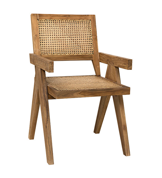 Allred Collaborative - Noir - Jude Chair with Caning - Teak - Jude Chair with Caning - Teak - GCHA278T