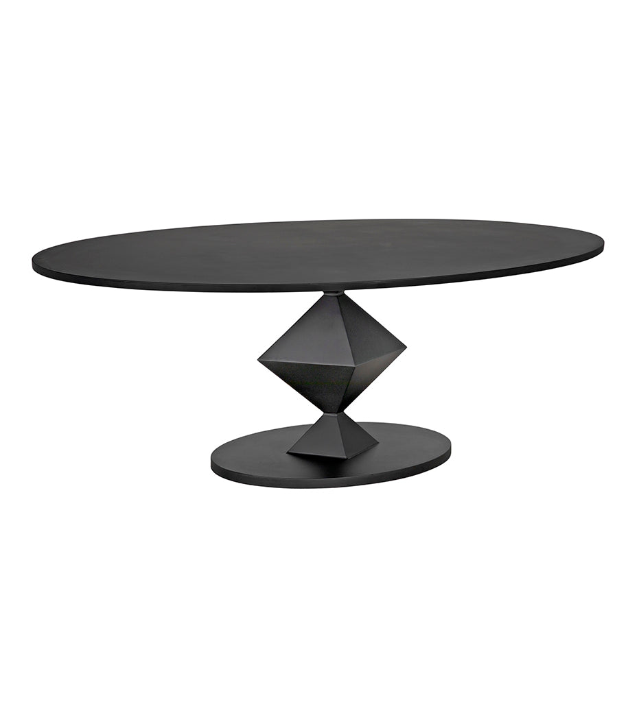 Allred Collaborative - Noir - Katana Oval Dining Table - Black Metal - Katana Oval Dining Table - Black Metal - GTAB565MTB