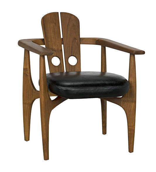 Allred Collaborative - Noir - Kato Chair - Teak with Leather - Kato Chair - Teak with Leather - AE-239T