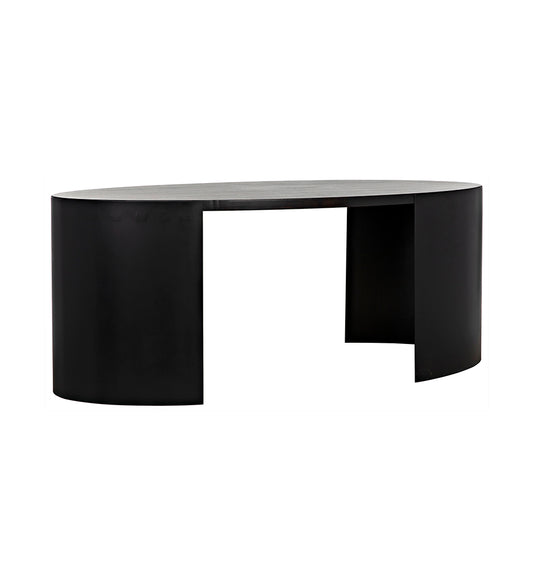 Allred Collaborative - Noir - Marigold Desk - Ebony Walnut with Black Steel - Marigold Desk - Ebony Walnut with Black Steel - GDES186EB