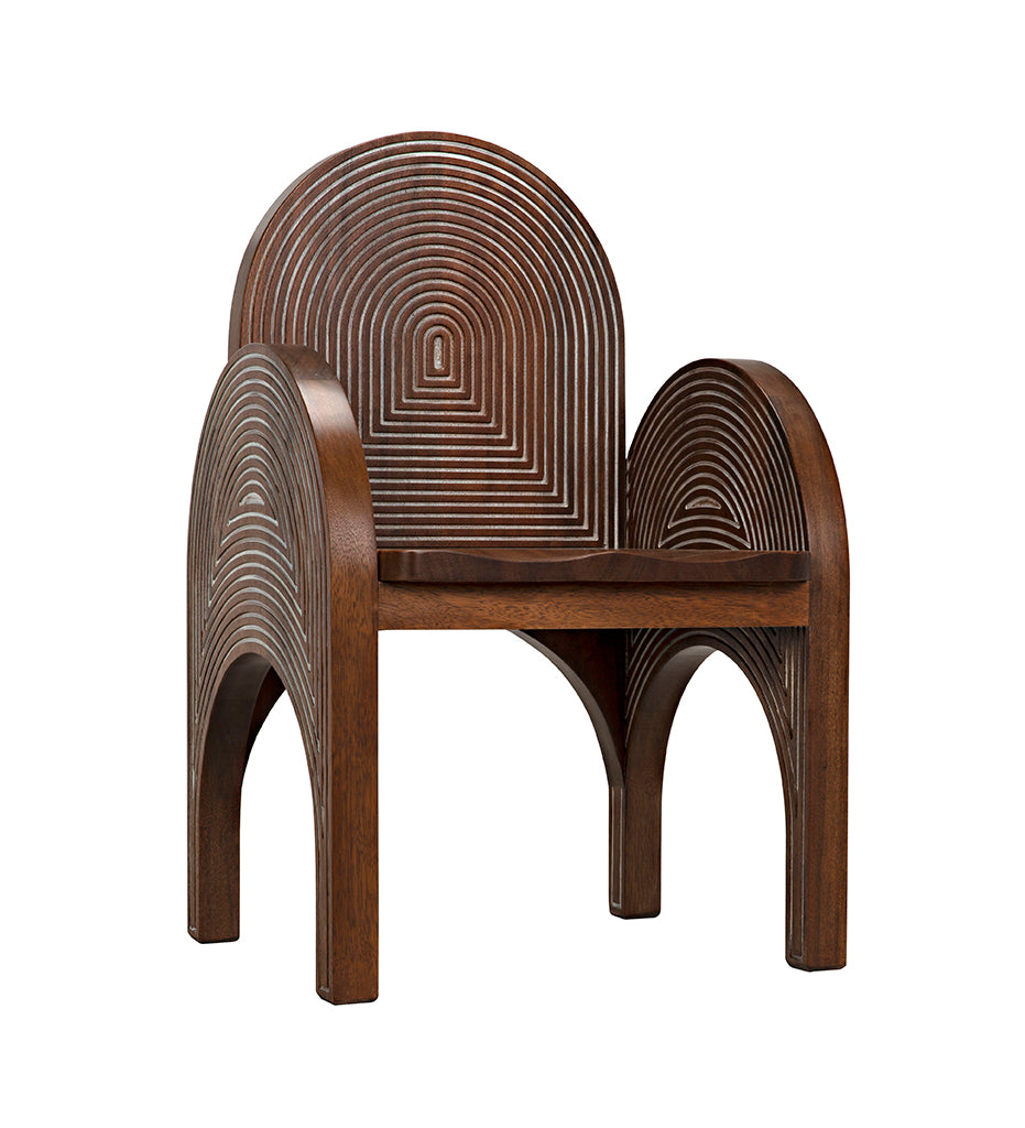 Allred Collaborative - Noir - Mars Chair - Dark Walnut with Details - Mars Chair - Dark Walnut with Details - GCHA302DW