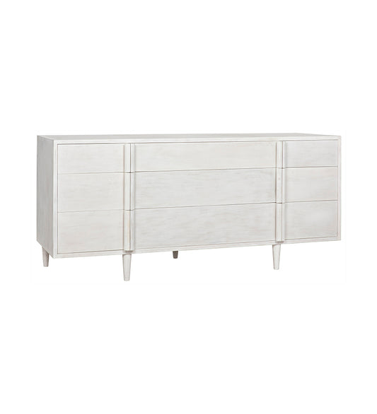 Allred Collaborative - Noir - Morten 9 Drawer Dresser - White Wash - Morten 9 Drawer Dresser - White Wash - GCON241WH