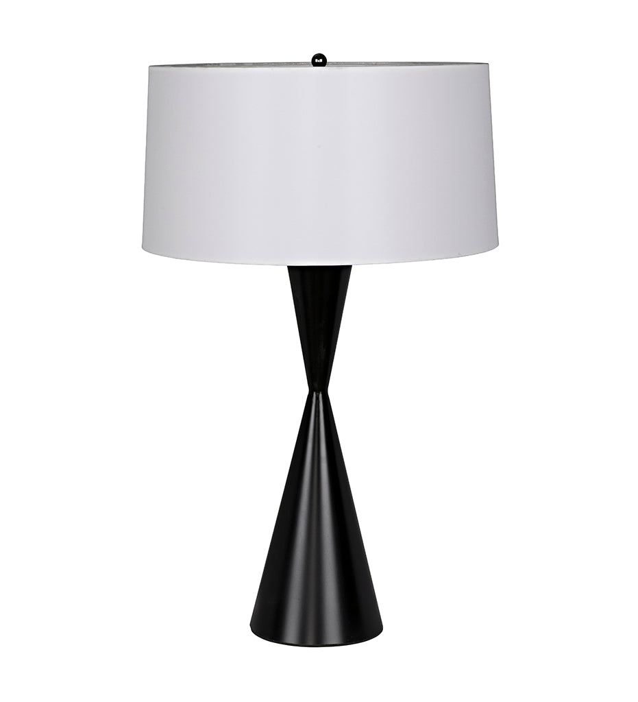 Allred Collaborative - Noir - Noble Table Lamp with Shade - Black Steel - Noble Table Lamp with Shade - Black Steel - LAMP712MTBSH