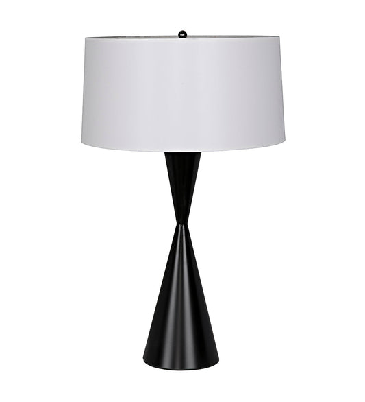 Allred Collaborative - Noir - Noble Table Lamp with Shade - Black Steel - Noble Table Lamp with Shade - Black Steel - LAMP712MTBSH