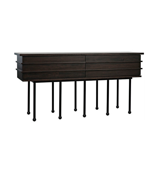 Allred Collaborative - Noir - Oliver Console - Ebony Walnut - Oliver Console - Ebony Walnut - GCON355EB