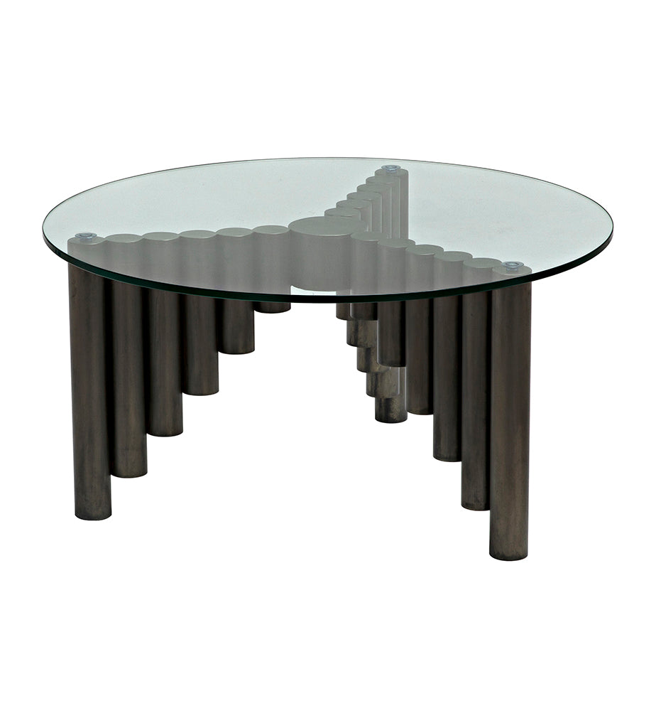 Allred Collaborative - Noir - Organum Coffee Table - Gun Metal Finish - Organum Coffee Table - Gun Metal Finish - GTAB1111GM