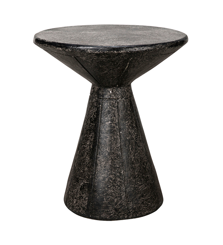 Allred Collaborative - Noir - Pedestal Side Tables - Black Fiber Cement - Pedestal Side Tables - Black Fiber Cement - AR-199BF