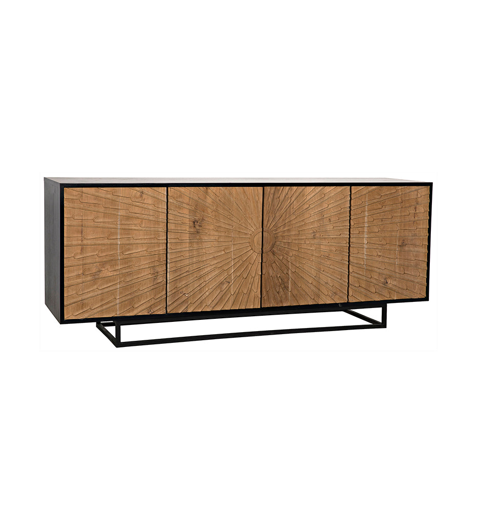 Allred Collaborative - Noir - Ra Sideboard - Hand Rubbed Black with Teak - Ra Sideboard - Hand Rubbed Black with Teak - GCON280HBT