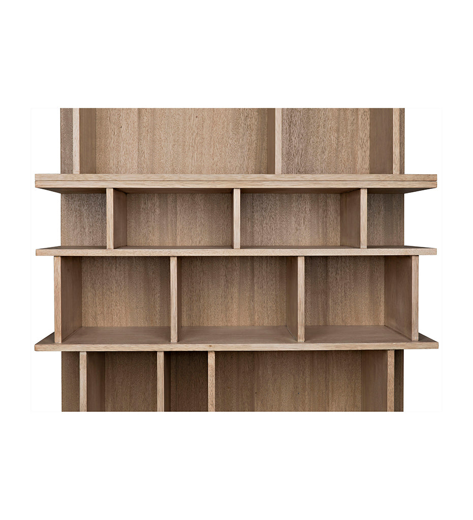 Allred Collaborative - Noir - Rashi Bookcase - Washed Walnut - Rashi Bookcase - Washed Walnut - GBCS196WAW