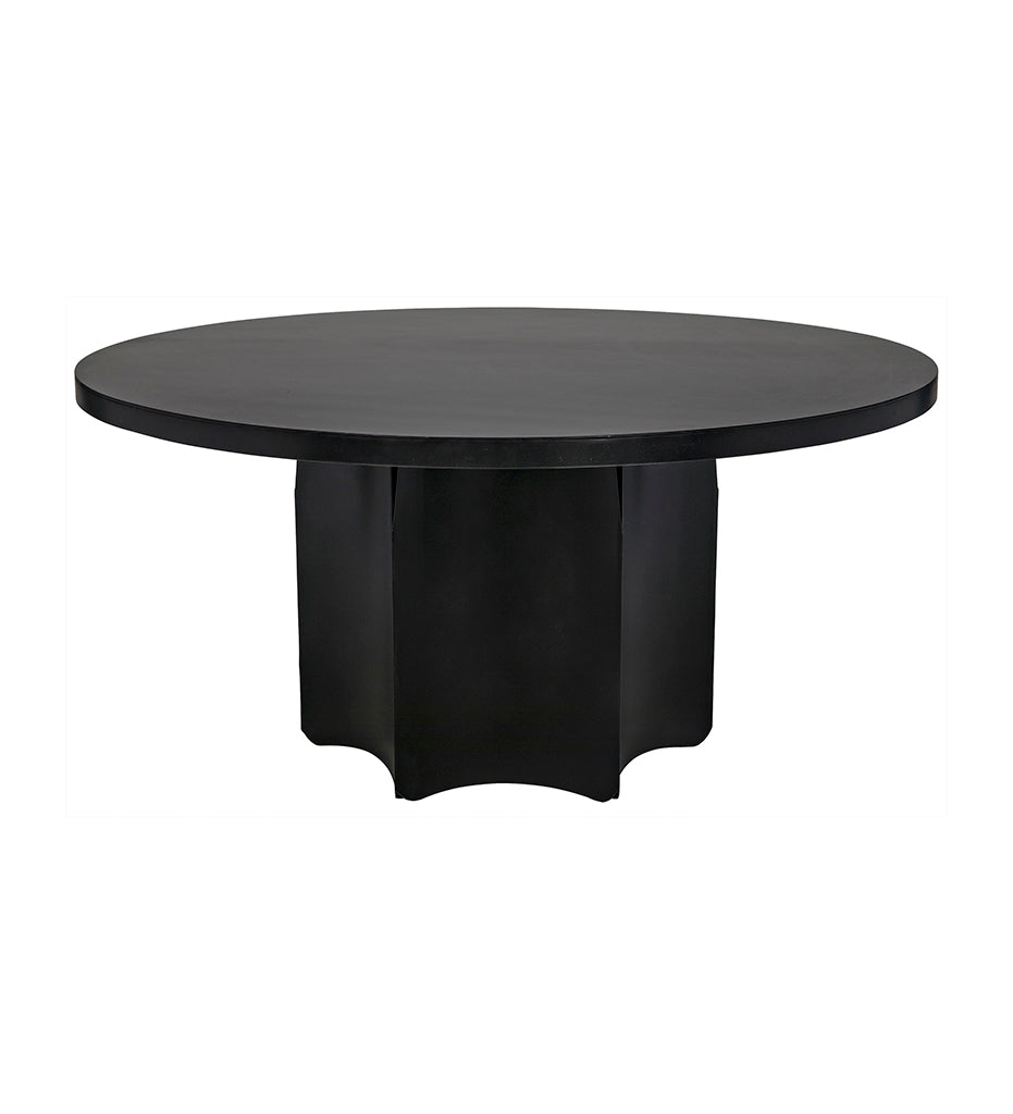 Allred Collaborative - Noir - Rome Dining Table - Black Steel - Rome Dining Table - Black Steel - GTAB527MTB