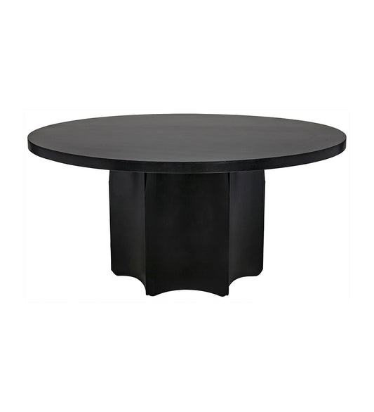 Allred Collaborative - Noir - Rome Dining Table - Black Steel - Rome Dining Table - Black Steel - GTAB527MTB