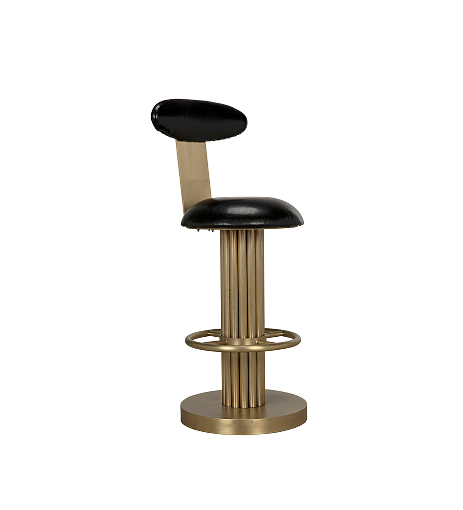 Allred Collaborative - Noir - Sedes Counter Stool - Steel with Brass Finish - Sedes Counter Stool - Steel with Brass Finish - GSTOOL235MB-S