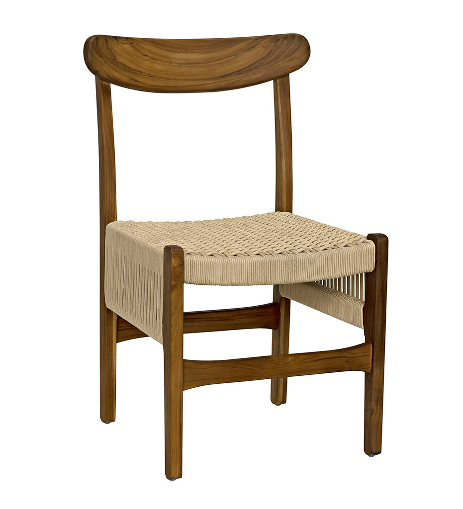 Allred Collaborative - Noir - Shagira Chair - Teak with Woven Rope - Shagira Chair - Teak with Woven Rope - AE-236T