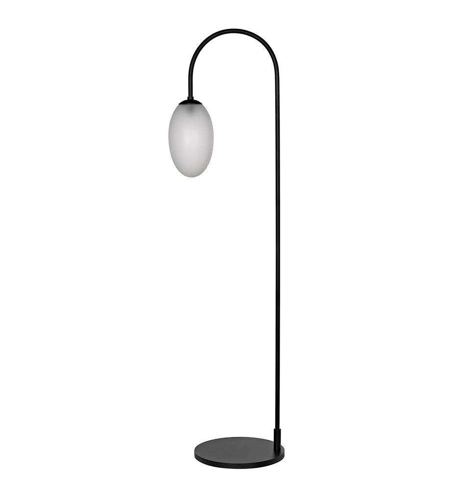 Allred Collaborative - Noir - Swan Floor Lamp - Black Steel - Swan Floor Lamp - Black Steel - PZ017MTB