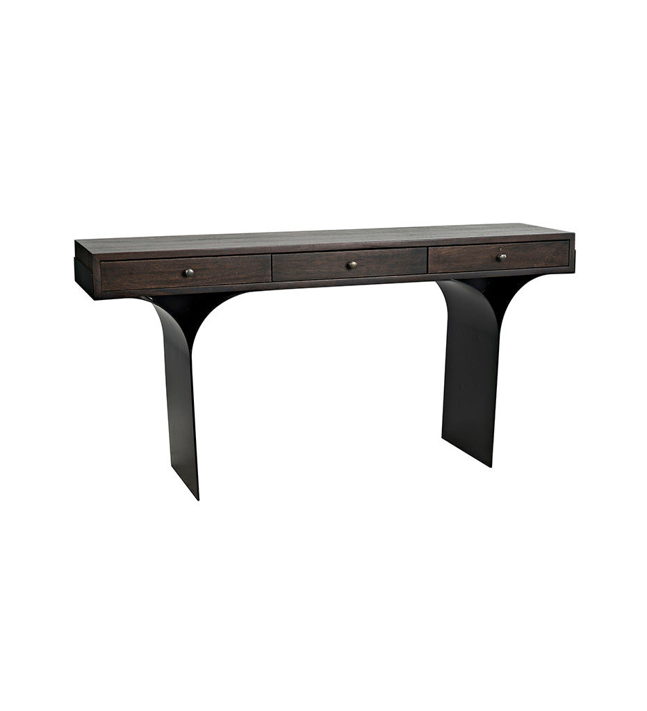 Allred Collaborative - Noir - Truss Desk - Ebony Walnut with Steel Legs - Truss Desk - Ebony Walnut with Steel Legs - GDES178EB