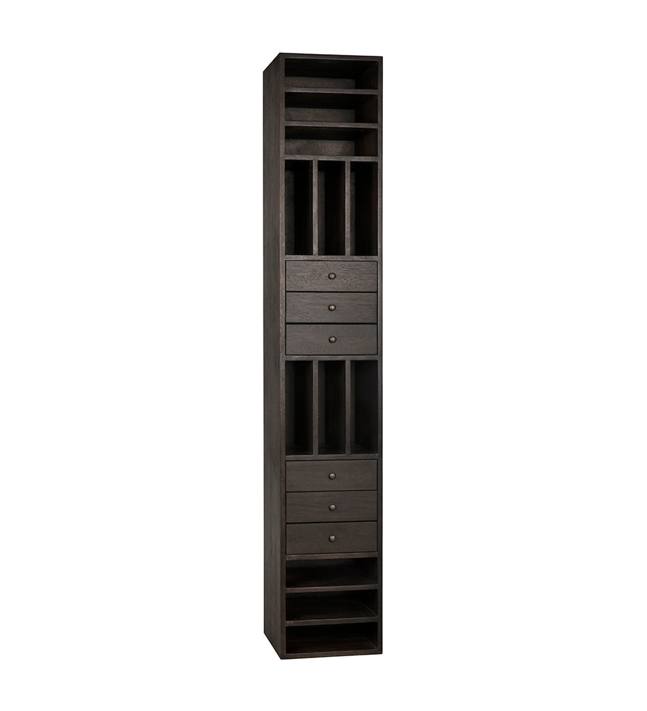 Allred Collaborative - Noir - Tubula Bookcase - Ebony Walnut - Tubula Bookcase - Ebony Walnut - GBCS208EB