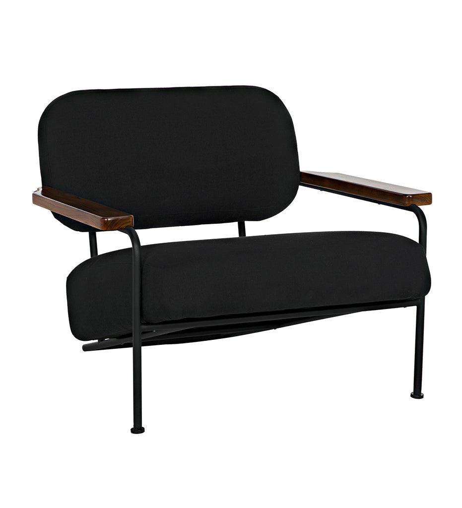 Allred Collaborative - Noir - Zeus Chair with Black Cotton Fabric - Zeus Chair with Black Cotton Fabric - AE-229