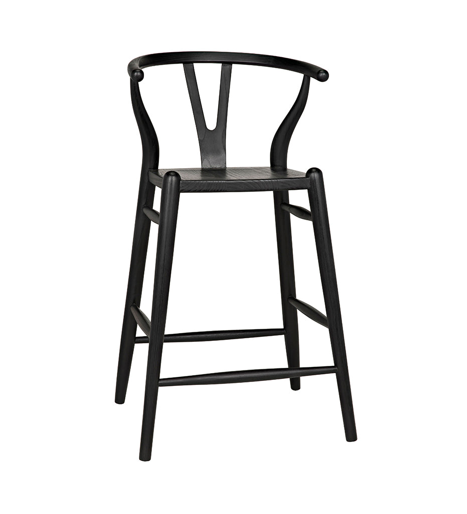 Allred Collaborative - Noir - Zola Counter Stool - Charcoal Black - Zola Counter Stool - Charcoal Black - AE-16CHBS