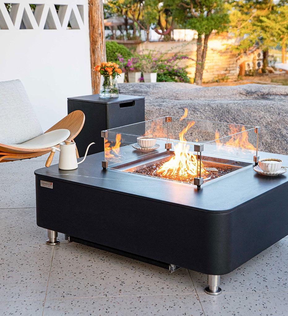 Allred Collaborative - Ocean Rock USA, Incorporated - Annecy Porcelain Fire Table - Annecy Porcelain Fire Table - OFP101BW-NG