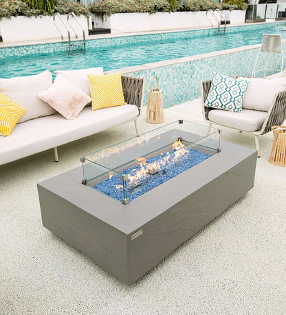 Allred Collaborative - Ocean Rock USA, Incorporated - Meteora Sandstone Fire Table - Meteora Sandstone Fire Table - OFG410SL-LP