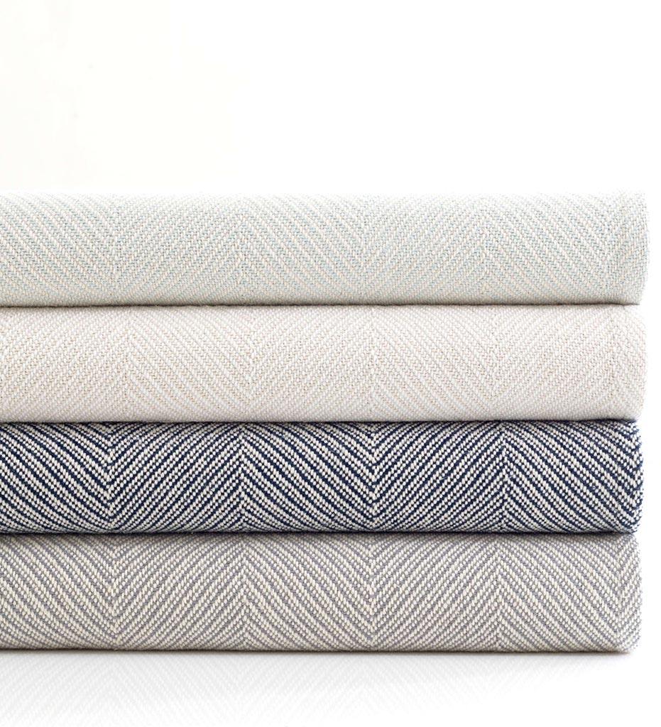 Allred Collaborative - Pine Cone Hill - Herringbone Navy/Ivory Blanket - Herringbone Navy/Ivory Blanket - PC2533-T