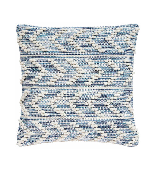 Allred Collaborative - Pine Cone Hill - Hobnail Herringbone Blue Indoor/Outdoor Decorative Pillow - Hobnail Herringbone Blue Indoor/Outdoor Decorative Pillow - FR300-PIL22KIT