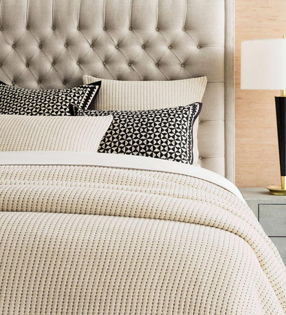 Allred Collaborative - Pine Cone Hill - Pick Stitch Natural Matelasse Coverlet - Pick Stitch Natural Matelasse Coverlet - PC1821-T