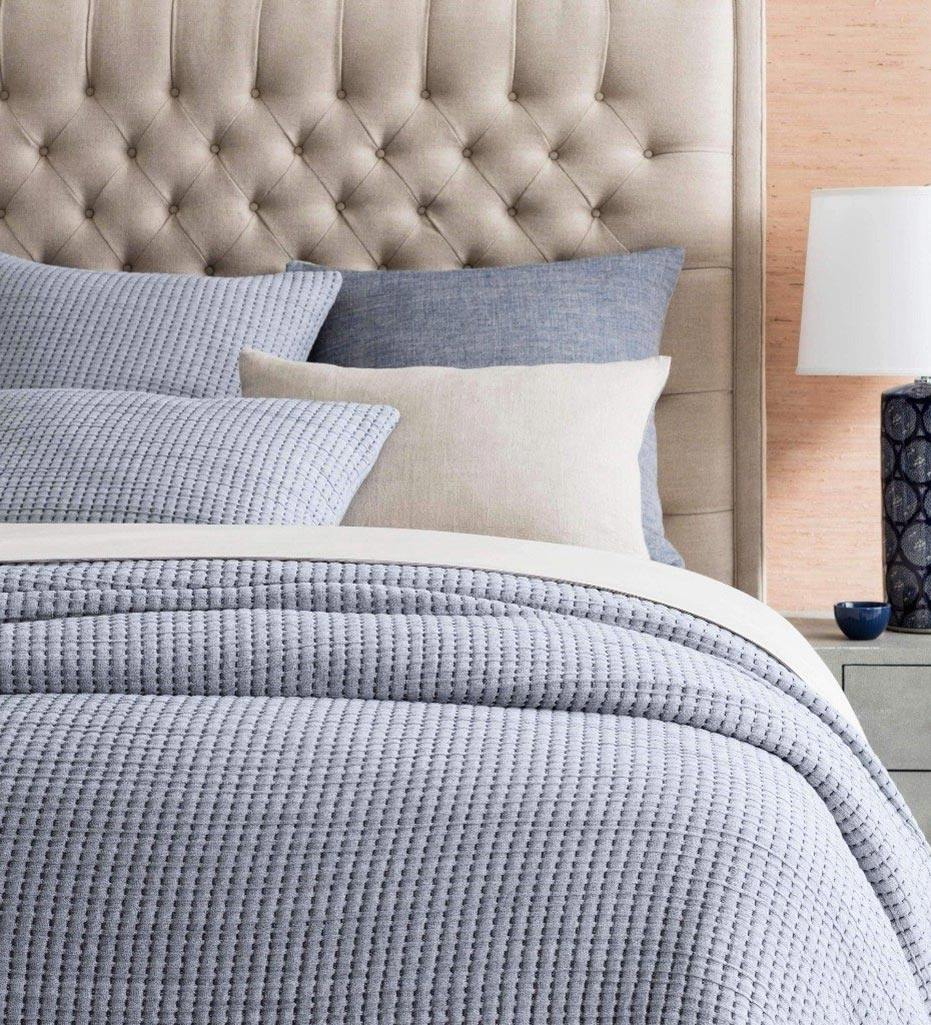 Allred Collaborative - Pine Cone Hill - Pick Stitch Navy Matelassé Coverlet - Pick Stitch Navy Matelassé Coverlet - PC1817-T