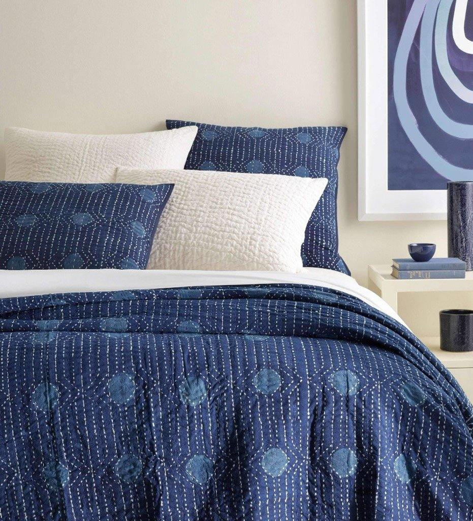 Allred Collaborative - Pine Cone Hill - Resist Dot Indigo Sham - Resist Dot Indigo Sham - RDIKSS