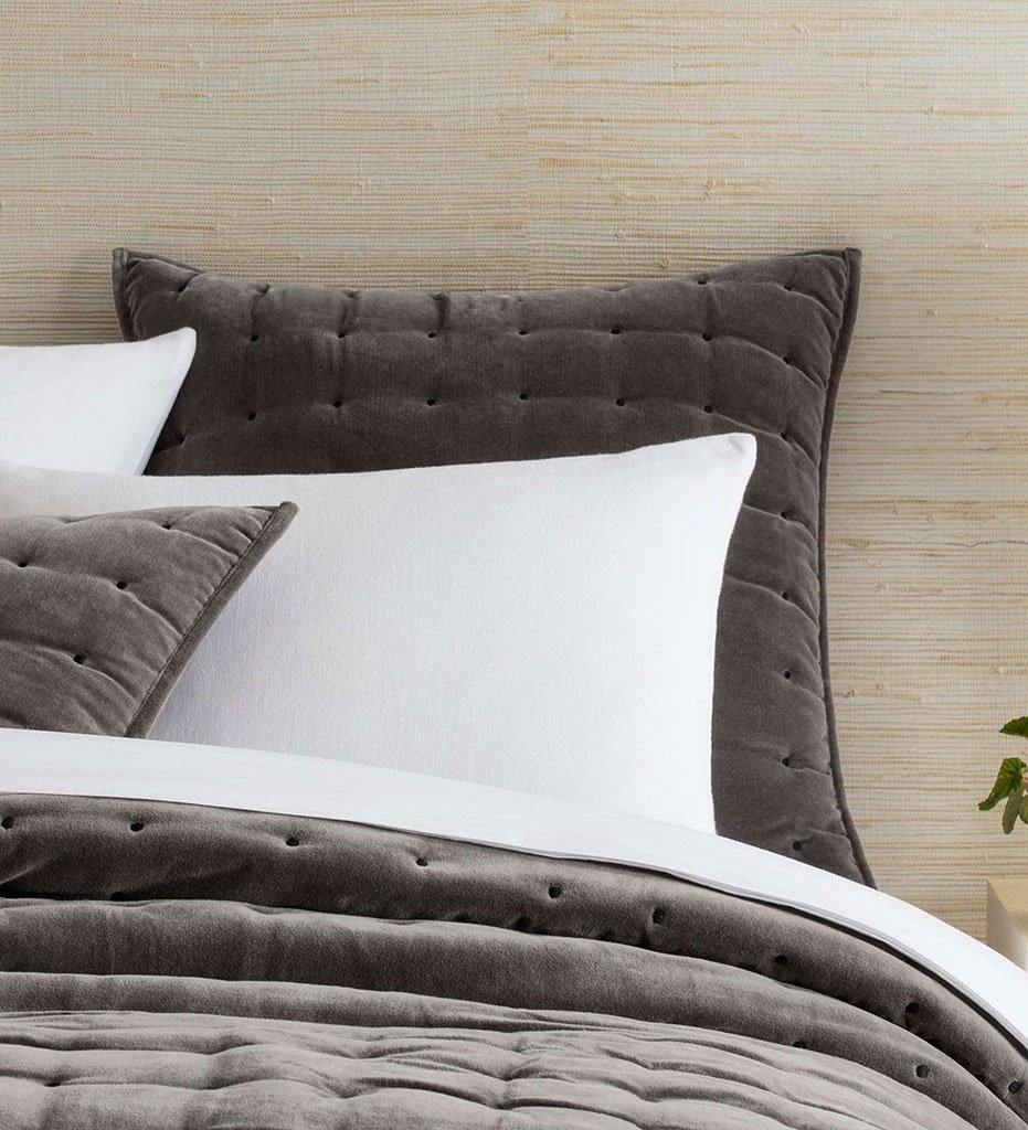 Allred Collaborative - Pine Cone Hill - Vienna Velvet Shale Quilted Sham - Vienna Velvet Shale Quilted Sham - Q272SS