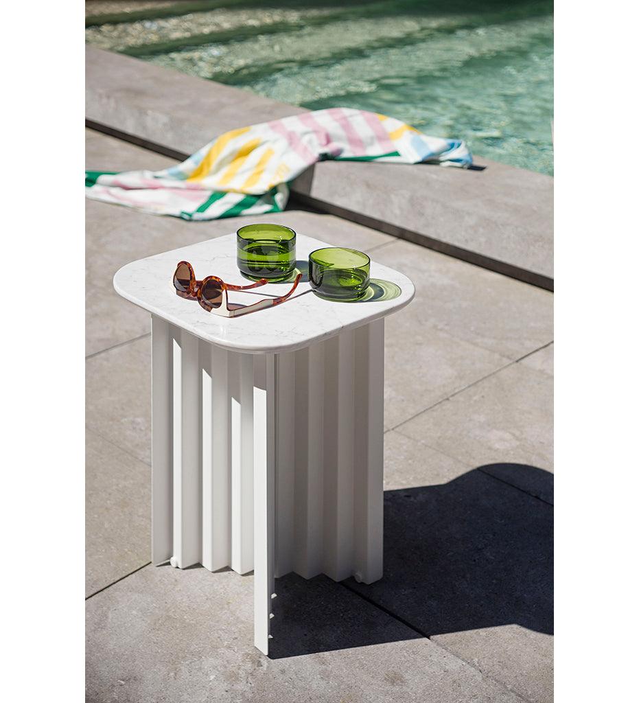 Allred Collaborative - RS Barcelona - Plec Small Side Table - Marble Top - Plec Small Side Table - Marble Top - PLEMAS-1N