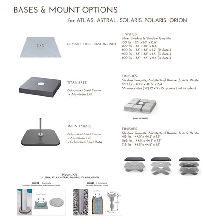 Allred Collaborative - Shademaker - 10' Atlas Round Metal Umbrella - 10' Atlas Round Metal Umbrella - ATL-30_SS