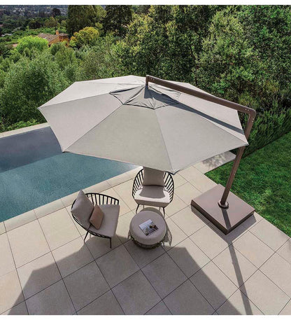 Allred Collaborative - Shademaker - 10' Orion Round Cantilever Umbrella - 10' Orion Round Cantilever Umbrella - ORI-30-SS