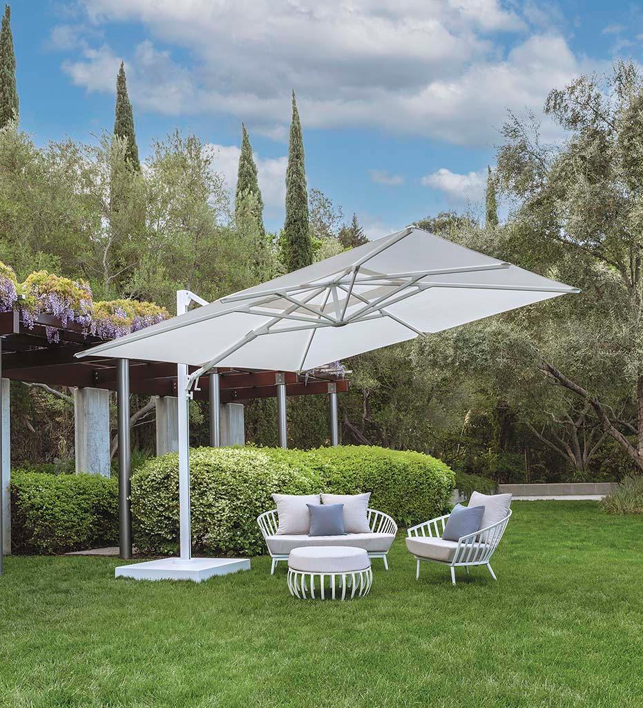 Allred Collaborative - Shademaker - 10' x 13' Polaris Rectangle Cantilever Umbrella - 10' x 13' Polaris Rectangle Cantilever Umbrella - POL-340RT_SS