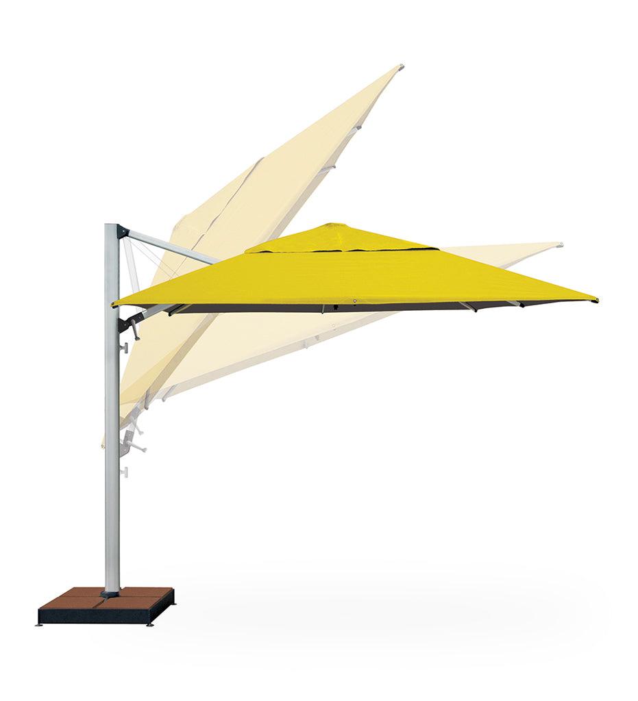 Allred Collaborative - Shademaker - 13' Polaris Square Cantilever Umbrella - 13' Polaris Square Cantilever Umbrella - POL-40S-SS