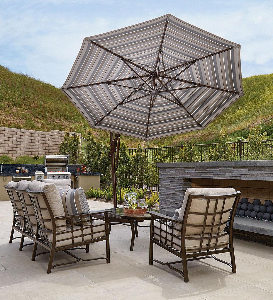 Allred Collaborative - Treasure Garden - 11' AKZ Plus Round Cantilever Umbrella - - 11' AKZ Plus Round Cantilever Umbrella - - AKZP-02-Anthracite