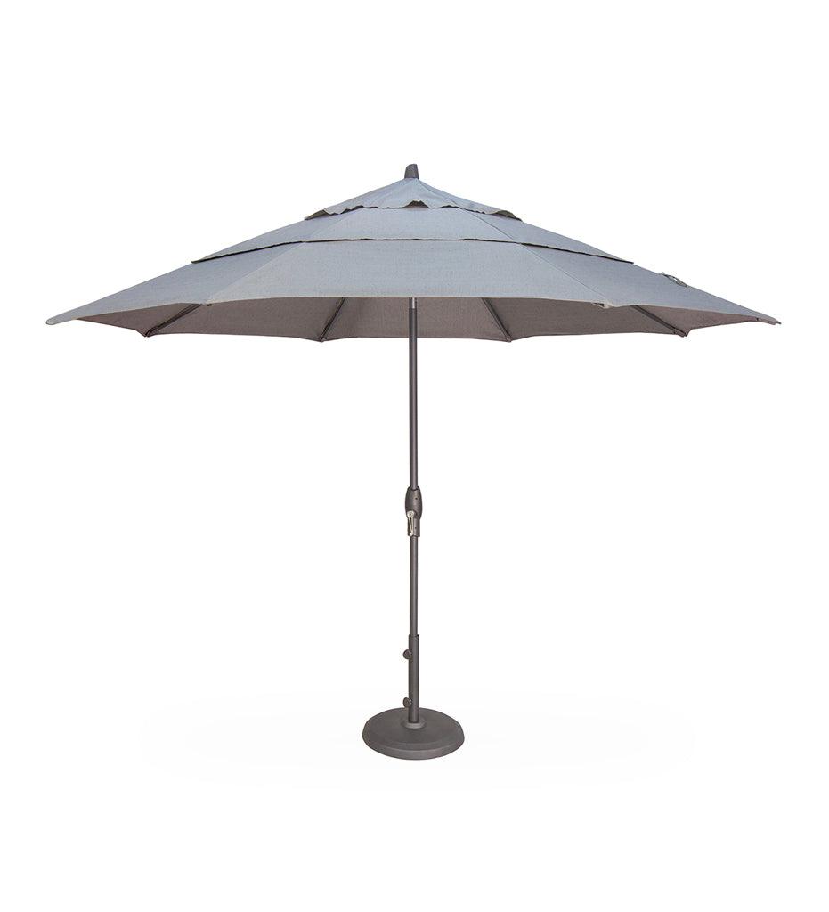 Allred Collaborative - Treasure Garden - 11' Auto Tilt Round Umbrella - 11' Auto Tilt Round Umbrella - UM812-00-Silver Shadow