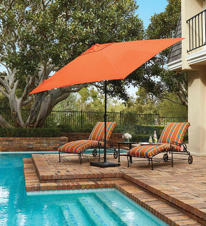 Allred Collaborative - Treasure Garden - 8' x 10' Auto Tilt Rectangle Umbrella - 8' x 10' Auto Tilt Rectangle Umbrella - UM8810RT-02-Anthracite