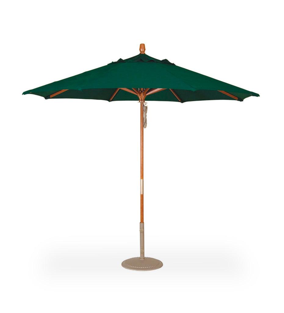 Allred Collaborative - Treasure Garden - 9' Quad Pulley Lift Round Umbrella - 9' Quad Pulley Lift Round Umbrella - UM809-1H-Hardwood