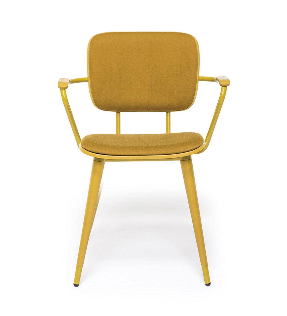 Allred Collaborative - Verges Design - ABC Arm Chair - Wood Legs - Upholstered Seat & Backrest - ABC Arm Chair - Wood Legs - Upholstered Seat & Backrest ABC Arm Chair - Wood Legs - Upholstered Seat & Backrest - Beech 973-02-USB-BCH