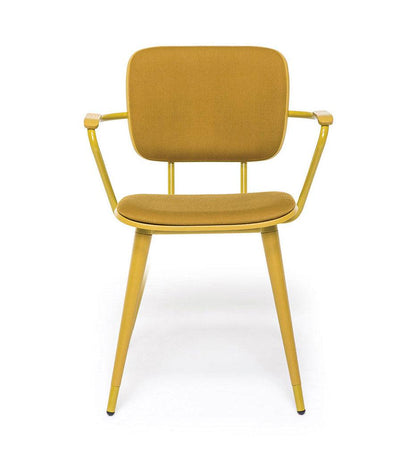 Allred Collaborative - Verges Design - ABC Arm Chair - Wood Legs - Upholstered Seat & Backrest - ABC Arm Chair - Wood Legs - Upholstered Seat & Backrest ABC Arm Chair - Wood Legs - Upholstered Seat & Backrest - Beech 973-02-USB-BCH