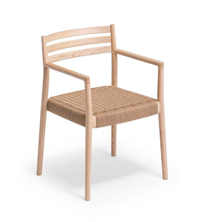 Allred Collaborative - Verges Design - Bogart Arm Chair - Braided Paper Seat - Bogart Arm Chair - Braided Paper Seat Bogart Arm Chair - Braided Paper Seat - Ash 501-01-ASH