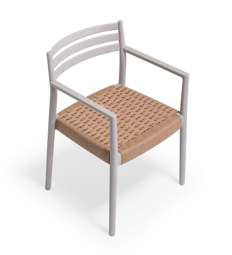 Allred Collaborative - Verges Design - Bogart Arm Chair - Braided Paper Seat - Bogart Arm Chair - Braided Paper Seat Bogart Arm Chair - Braided Paper Seat - Ash 501-01-ASH