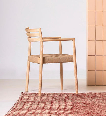 Allred Collaborative - Verges Design - Bogart Arm Chair - Braided Paper Seat - Bogart Arm Chair - Braided Paper Seat Bogart Arm Chair - Braided Paper Seat - Ash 501-01-ASH